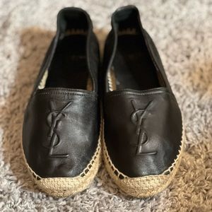 YSL Espadrille black leather size 35